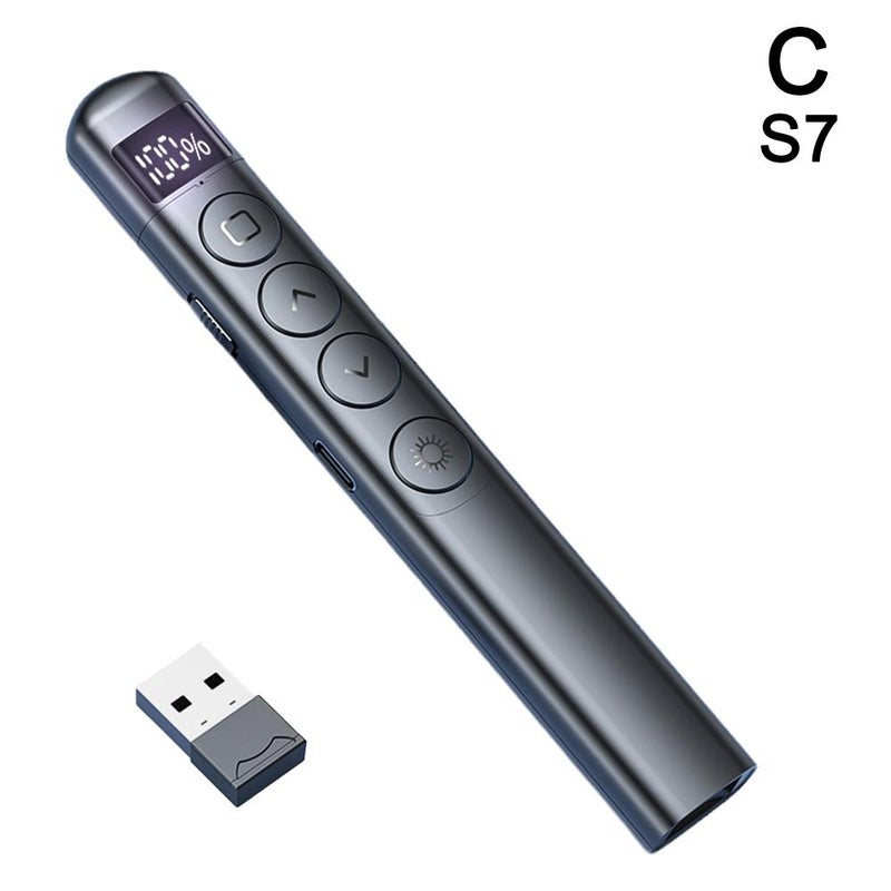 New S7 Multimedia Page Turner Pen for PPT with Digital Display, Multifunctional Wireless Teaching Pointer Pen - Image 1